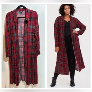 Torrid Challis Maxi Shirt Style Kimono